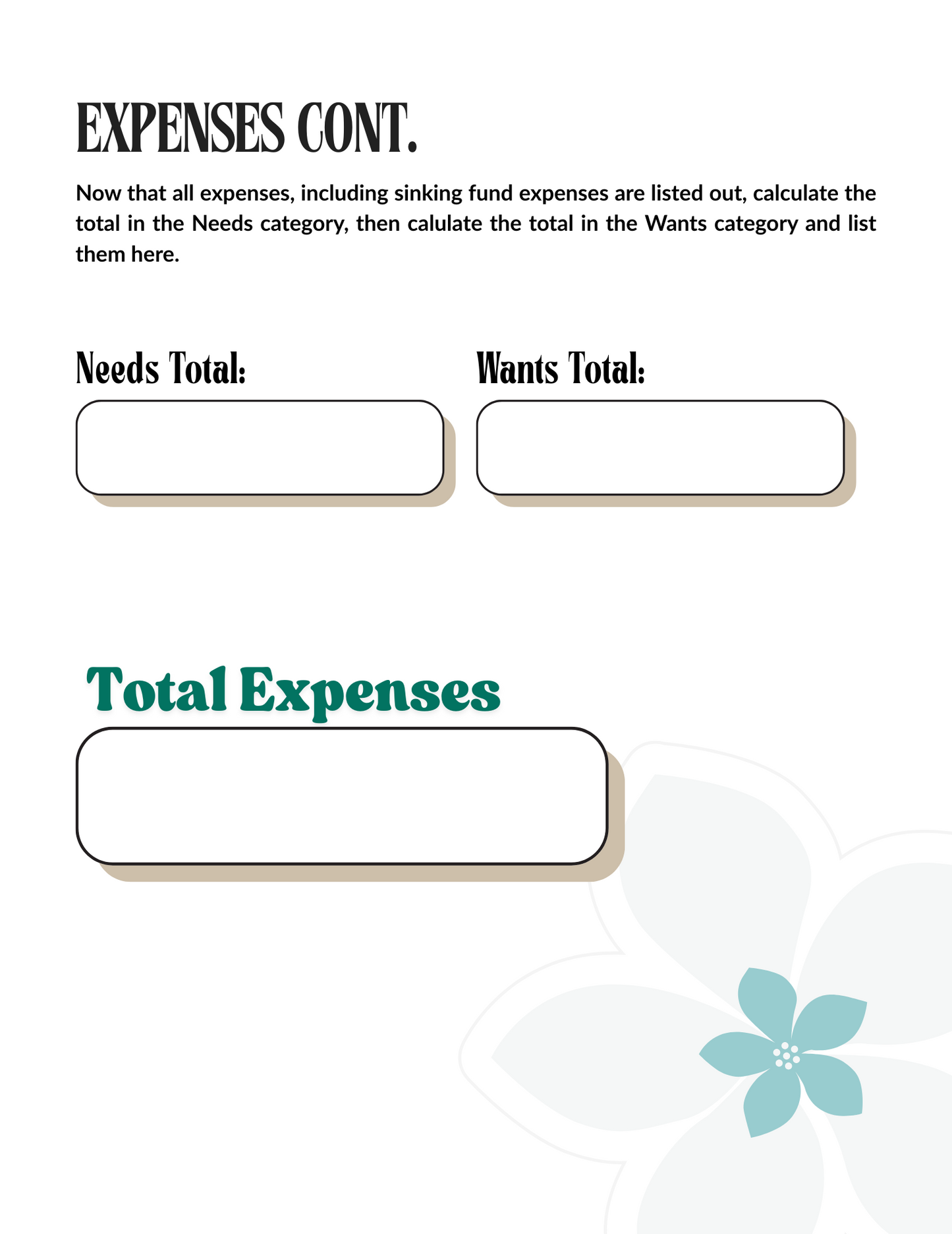 Before the Budget: Organized Finances