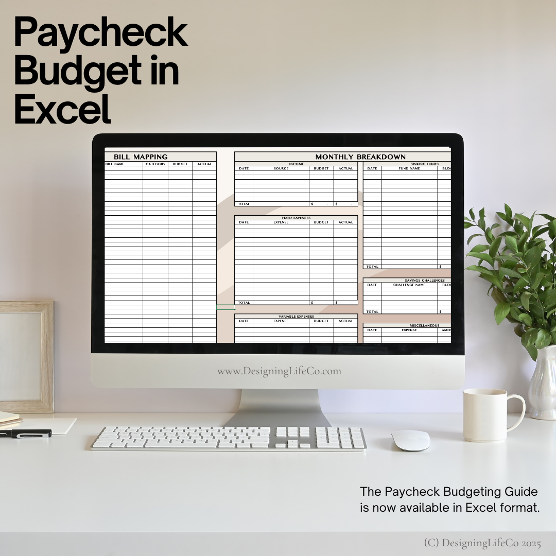 Master Your Money: Paycheck Budget Workbook in Excel