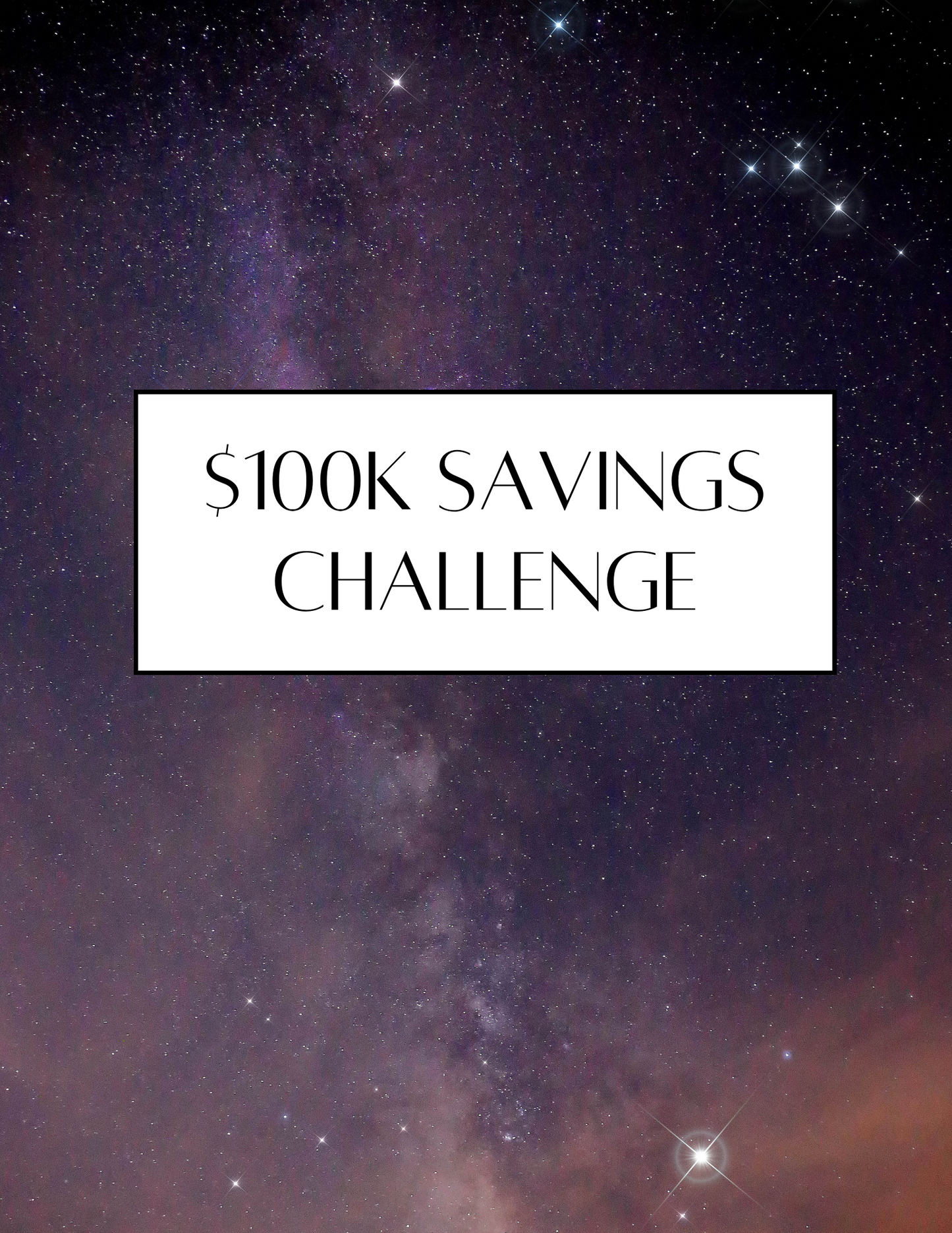 $100K Savings Challenge Book