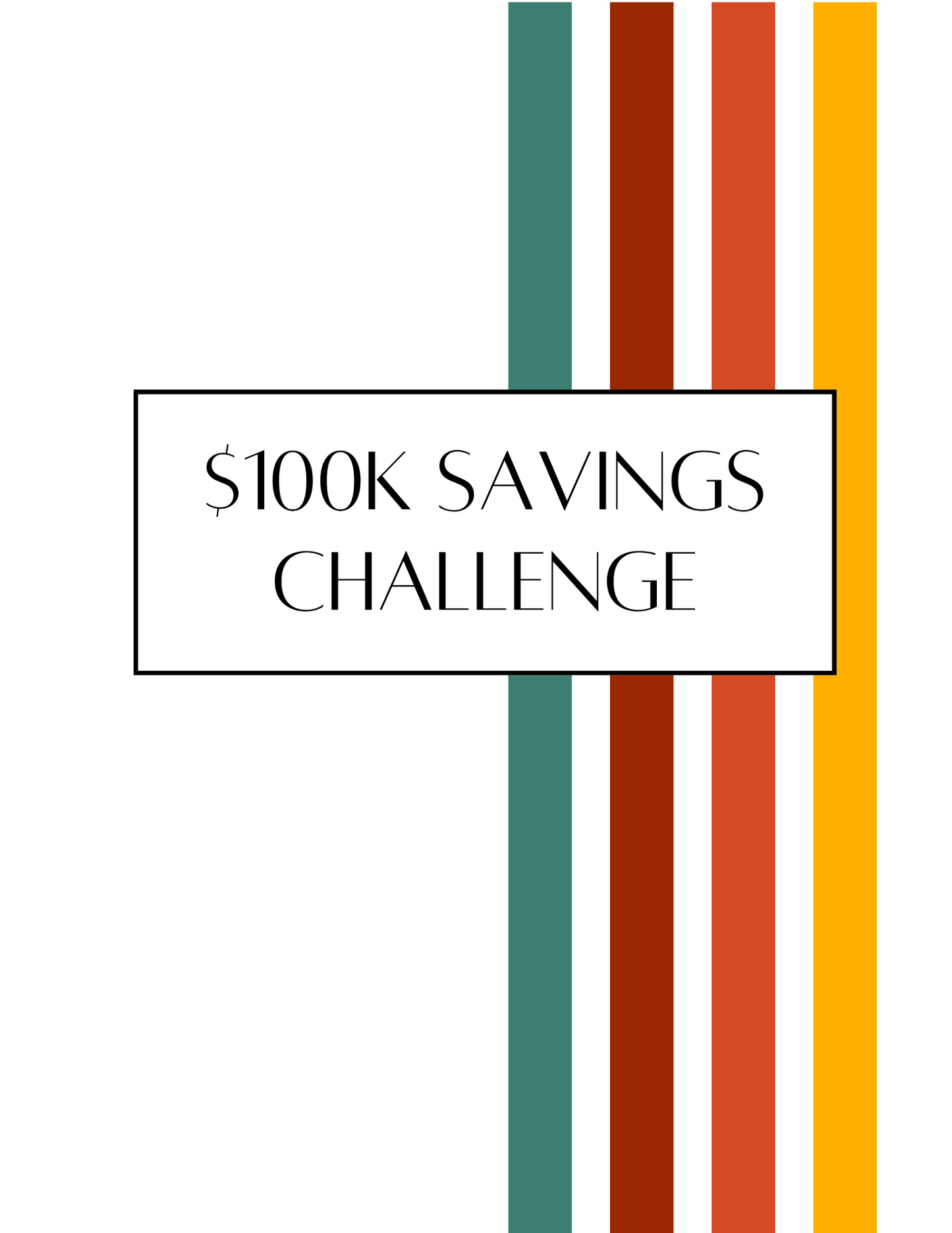 $100K Savings Challenge Book