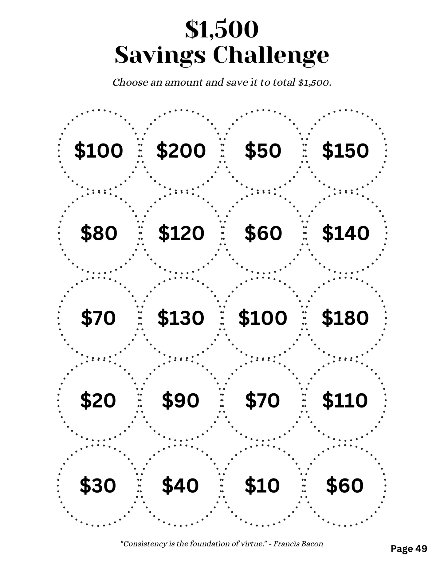 $100K Savings Challenge Book