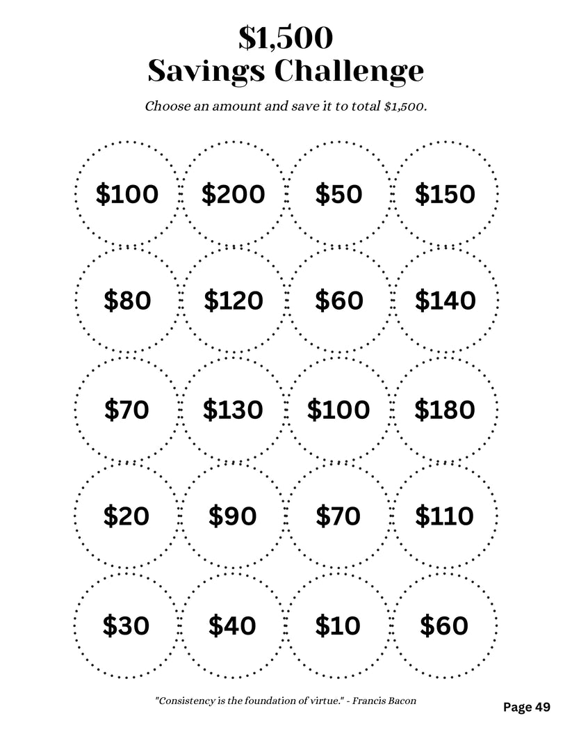 Digital Download $100K Savings Challenge Book